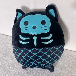 Halloween Sheikla Skeleton Cat Mermaid Black Blue Squishmallow Plush